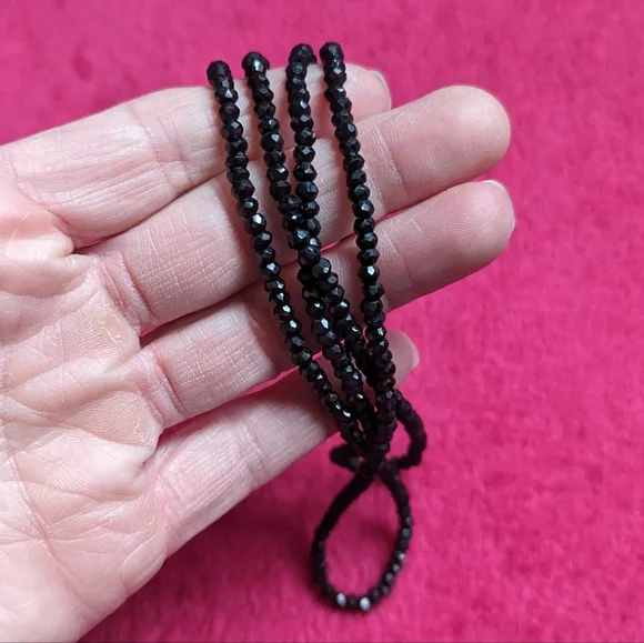 NEW🔥MLB BLING Authentic Black SPINEL Gemstone Necklace NEW 🖤